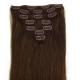 dark brown 12 inch natural wave from one donor 7 pieces per set clip in human hair extension