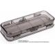 Double Deck Pencils Box Clear Plastic Stationery Box Removable Ruler Dividing Spacers Multi-Grid Home Utility Box