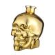 Rubber Stopper Skull Shape Glass Bottles Golden Electroplate Luxury Wine Customized Logo