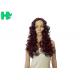 Fashion Black / Red 22 Inch Long Synthetic Wigs For Ladies Curly Wave Hair