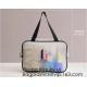 Travel Transparent Pvc Toilet Cosmetic Bag Clear Make Up Pouch,Waterproof Custom Logo Geometric Black Pouches Cosmetic B