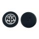 Silk Printed Plastic Resin Buttons Engraved Logo Blouses Coat Button Four Hole In 32L For Clothing