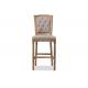 Retro bar stool of 2018 french  ,with high quailty wood and fabric to make