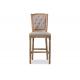 Retro bar stool of 2018 french ,with high quailty wood and fabric to make