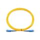 Simplex Single Mode Optical Fiber Cable SC UPC To SC UPC Aqua Jacket