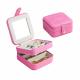 Detachable Partitions Portable Travel Jewelry Case , Two Layer Jewelry Box 11.5*11.5*5.7cm