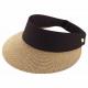Packable Roll Up Wide Brim Ladies Straw Visor Hats For Outdoor Protecting