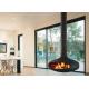 60m2 Suspended Wood Fireplace 0.6m Ceiling Mounted Fireplace