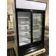 Vertical Double Door Frost Free Display Beverage Cooler / Glass Door Beverage Showcase