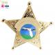 Hot Sale USA Shiny Gold Plated Soft Enamel Emblem Brooch Designer Metal Pins Zinc Alloy Star Badge For Gift