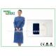 CE ISO certificated SMS Nonwoven Disposable Surgical Gowns With Knitted Wrists