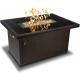 Stainless Steel Burner Square Outdoor Natural Gas Firepit Black All - Season