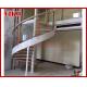 Spiral Staircase VH25S    Tread Beech Tempered glass 304 Stainless Steel Stainless Steel Stair  Handrail Railing Glass