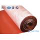 Fireproof Silicone Rubber Coated Fiberglass Cloth 220 Degree Working Temperature
