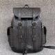 Authentic Exotic Ostrich Skin Drawstring Closure Men's Travel Backpack Genuine Leather Male Large Flap Pockets Bag Pack