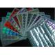 Permanent Glossy Waterproof Holographic Security Stickers With Multicolor