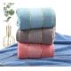 Highly Absorbent 32S Cotton Towel with Gold Edge and Solid Color Cut Pile Pattern