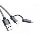 Magnetic Micro USB Data Transfer Cable 2 In 1  Charging For Iphone 6s 7 8 X