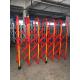 Aluminium Alloy Red Colour Safety Barrier Gate For Crowd Control With 3M Reflective Tapes
