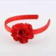 Handmade Red Satin Toddler Girl Hair Accessories Eco - Friendly For Kids Party