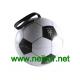 Football design tin ball tin bauble with ribbon for candy and chocolate packaging