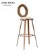 Modern Wedding High Bar Chair Stainless Steel Counter O Back Gold Bar Stool