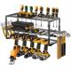 5 Drill Holders Wall Mount Metal Shelf Heavy Duty Steel Power Tool Storage for Garage
