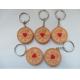 Promotional Cute Chocolate Cookies Silicone Rubber PVC Keychains With Metal Ring , Best Christmas Gift