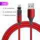 QC3.0 5V2.4A Elbow Data Cable Illuminated For Samsung Huawei