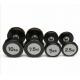 commercial PU dumbbells, PU coated Round Head Fixed Dumbbells with Electroplated Non-Slip Handles