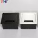 CE approved soft closed clamshell table socket box with rj45