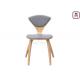 Triangle Wood Wood Restaurant Chairs , Back Upholstered Armless Dining Chair