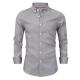 Flannel Custom Business Shirts Uniform Regular Fit Cotton Lining Fashionable