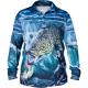 Polyester Blue Fishing Tournament Jerseys Shirts Multipurpose