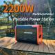 2000wh Solar Energy Input Portable Power Station for Outdoor Camping and Travel