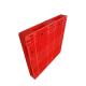 PE Hygienic 1200x1200 Red Stackable Plastic Pallet 6000Kg For Warehouse