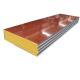High Quality Building Materials Fireproof Wooden Color Rock Wool Sandwich Panel
