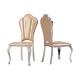 Durable 0.12m3 Leather Restaurant Chair 52x51x110cm Stainless Steel Dining Chairs