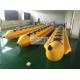 Yellow 8 Seats Inflatable Toy Boat Water Game Banana Boat Inflatable Water Toy