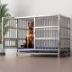 Large Stainless Steel Dog Crate XL 43 inch Indoor Kennel Cages and Playpen for Training Large Dog Outdoor