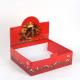 Supermarket food display packaging box, three-layer folded corrugated display box, red paper gift box