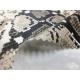 Grey Color Snakeskin Leather Fabric / 0.25mm PU Faux Snakeskin Material