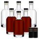 Bottle color Customized Clear Glass 500ml Empty Heavy Bottomed Wine Bottle Nordic with Stopper