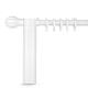 Motorized System Electric Roman Rod Curtain Track Set White Color