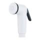 White High Pressure Bathroom Faucet with Single Hole Tap Hole and External Shower Head