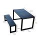 Street Black 1300*700*750mm Picnic Table Bench Set