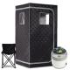 1500W 4L Full Body Home Portable Steam Sauna Set With Time Control 0 - 99 Minutes