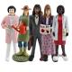 People at Work Model Toy 5 PCS Pretend Professionals Figurines Career Figures Individually Hand-Painted People Toys