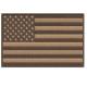 Twill Fabric American Flag Embroidered Patch Iron On US Desert Tan Subdued Shoulder USA