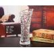 30cm Height Slim Waist Decorative Glass Vases Bevel Connection Canton Tower Shape